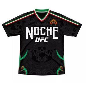 NEW Men's Size M UFC Noche Futbol Soccer Jersey Black 2024 Snake The Sphere
